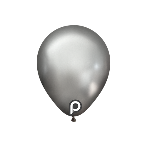 100 Ballons 5" Glam TM Silver - Prima