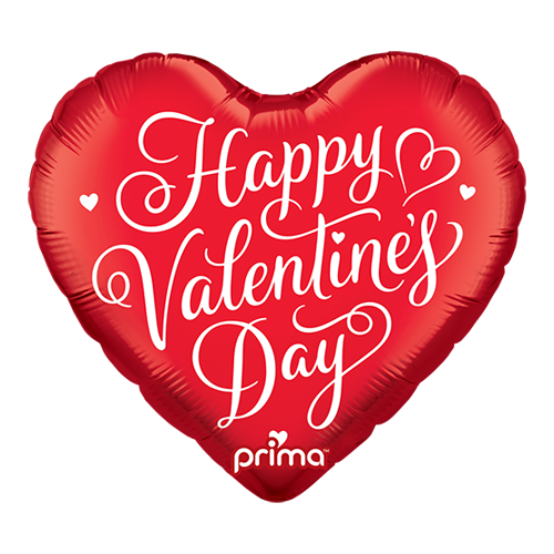 18" Heart Happy Valentine's Day Script - Prima