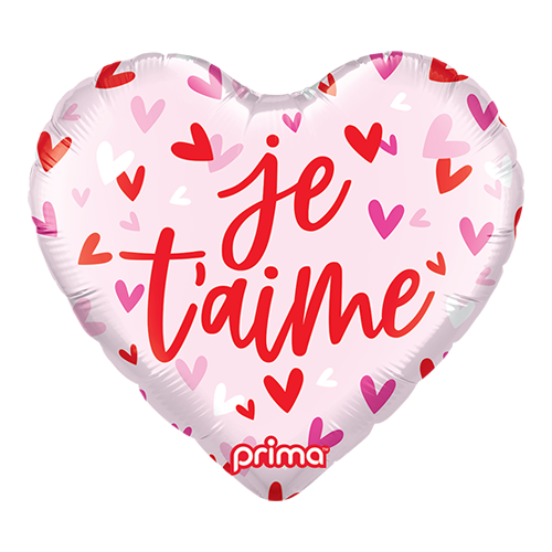 18" Heart Je T-aime Confetti Hearts (FR)