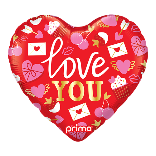 18" Heart Love You Valentine Trendy Icons (FR)