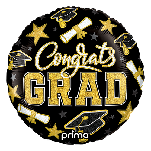 18" Rond Congrats Grad Patches - Prima