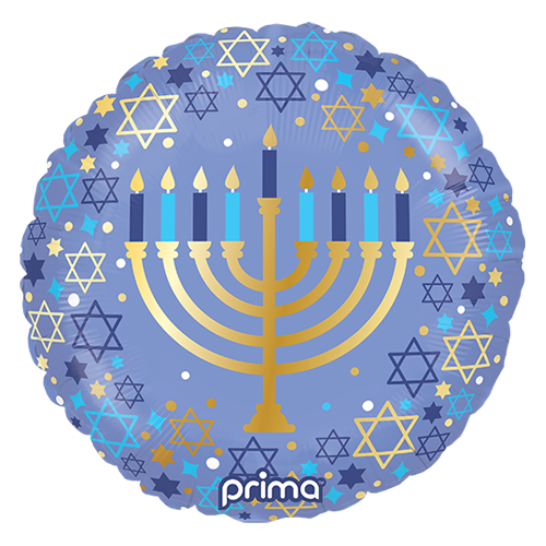 18" Rond Hanukkah Menorah - Prima