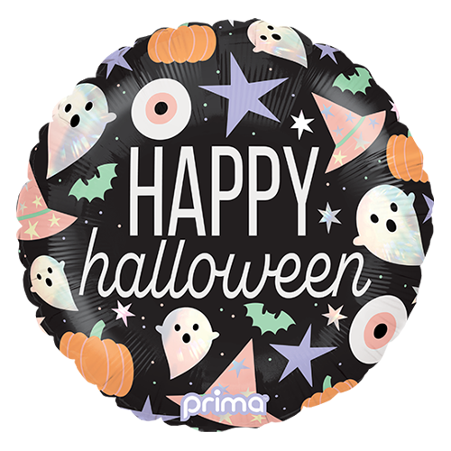 18" Rond Happy Halloween Holographic Icons - Prima