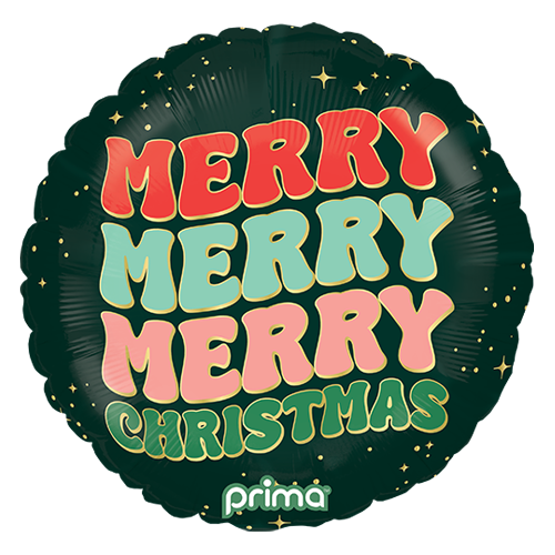 18" Rond Merry Merry Merry - Prima