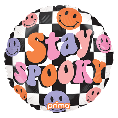 18" Rond Stay Spooky Checker - Prima