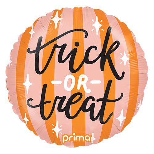 18" Rond Trick-or-Treat Peach and Orange Stripes - Prima