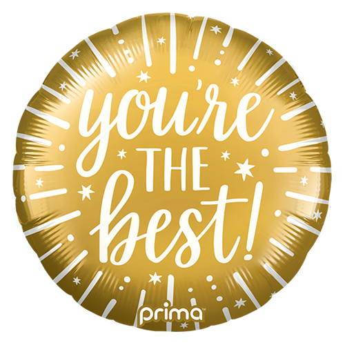 18" Rond You're the Best Gold - Prima