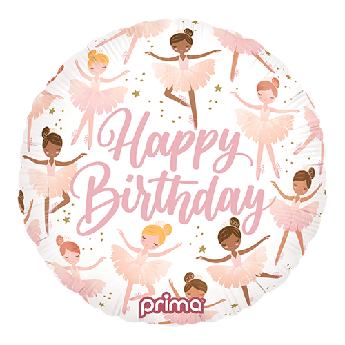 18” Rond Birthday Ballerinas - Prima