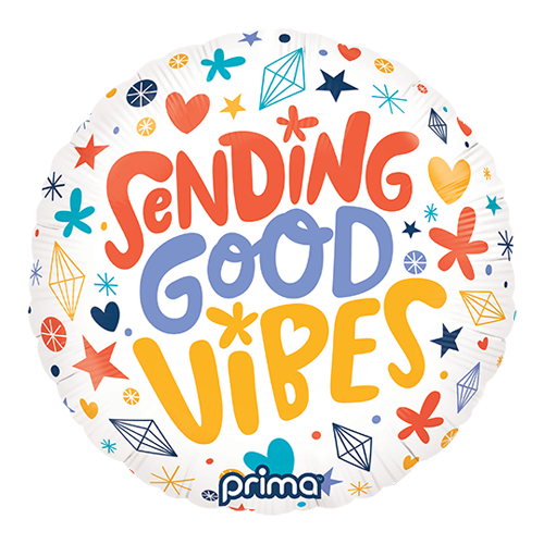 1 Alu 18" Rond Sending Good Vibes - Prima