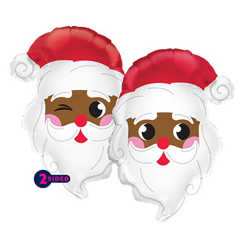 22" Dark Skin Santa Head Special Shape (FR)