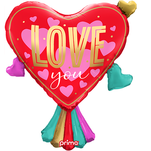 27" Love You Ruffle Collar Heart (FR)