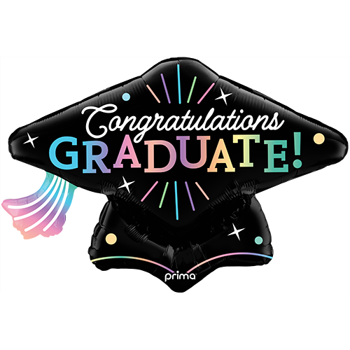 34" Congratulations Graduate Gradient Grad Cap (FR)