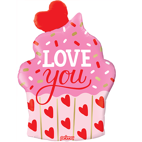 35" Love You Cupcake Shape - Prima