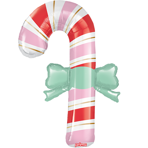 39" Candy Cane with Bow Special Shape (FR)