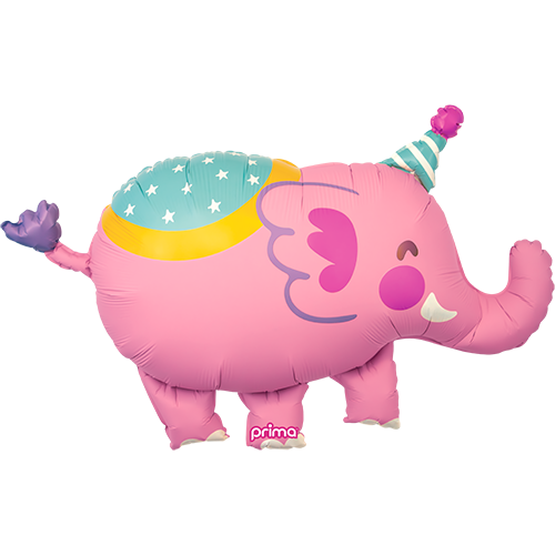 1 alu 39" forme Circus Shape pink elephant- Prima