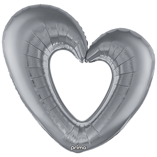 1 Alu 40" Open Heart Silver - Prima