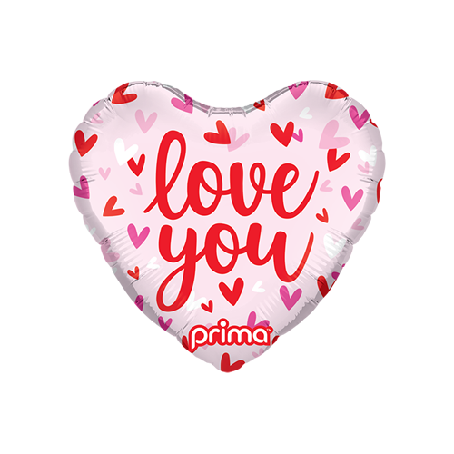 9" Coeur Love You Confetti Hearts - Prima