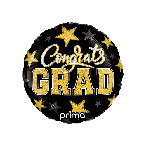 9" Rond Air-Filled Congrats Grad Patches - Prima