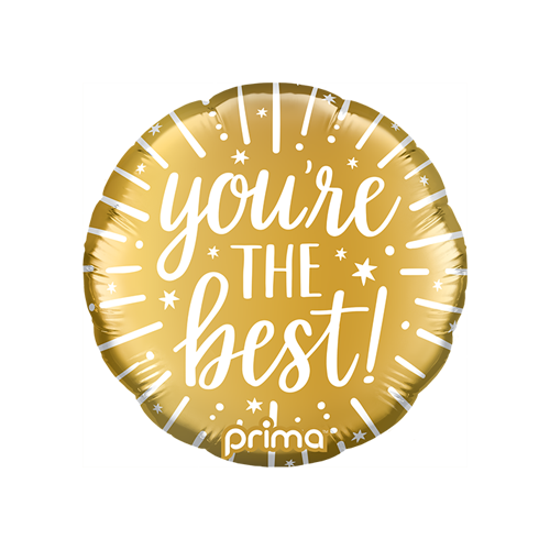 9" Rond Air-filled You're the Best Gold - Prima