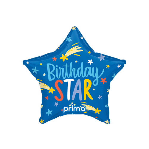 1 Poche De 6 Alu Étoile Birthday Star 9" - Prima