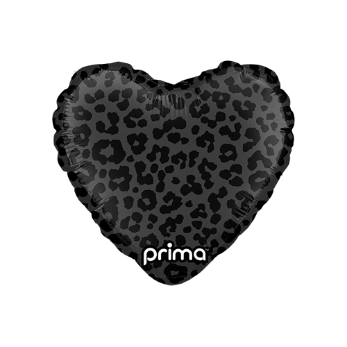 9" Coeur Black Shiny & Matte Leopard Print - Prima