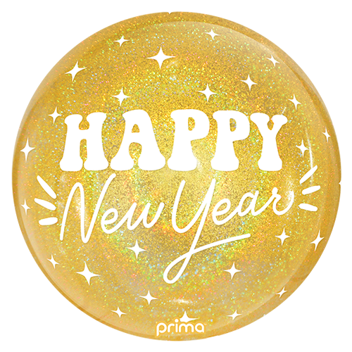 20" Sphère Happy New Year Gold Glitter - Prima