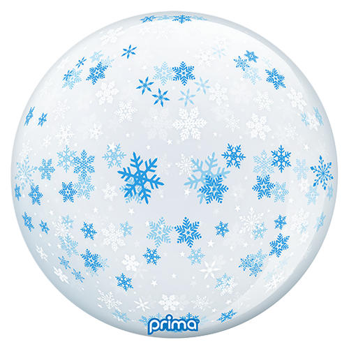 1 Sphère TM 20" Blue & White Snowflakes - Prima