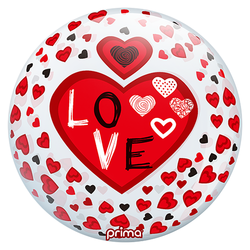 1 Sphère 20" Love Hearts - Prima