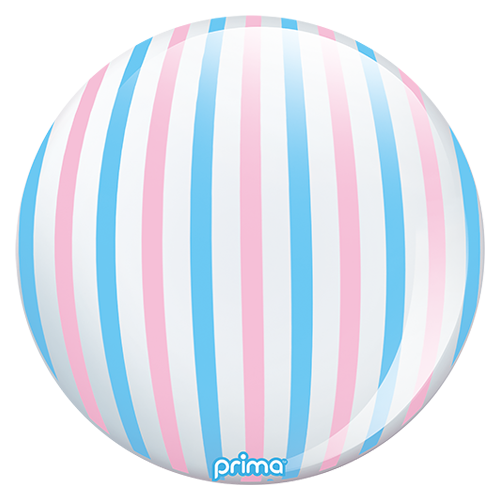 1 Sphère TM 20" Pink & Blue Stripe - Prima