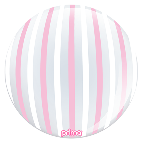 1 Sphère TM 20" Pink & White Stripe - Prima