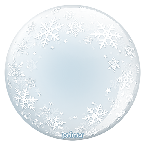 1 Sphère TM 20" White Snowflakes - Prima