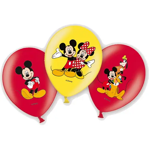 Poche De 6 Ballons 11" Latex Mickey  Licence