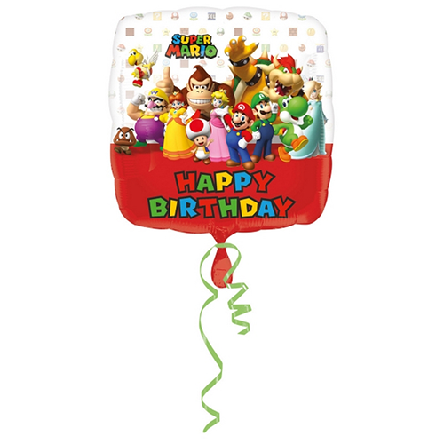 Happy Birthday Mario Bros  Alu Forme 17" Licence 