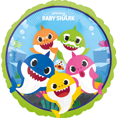 Baby Shark Alu Rond 17" - Licence