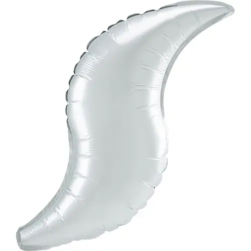 1 Alu Curve Satin White 35" - Amscan