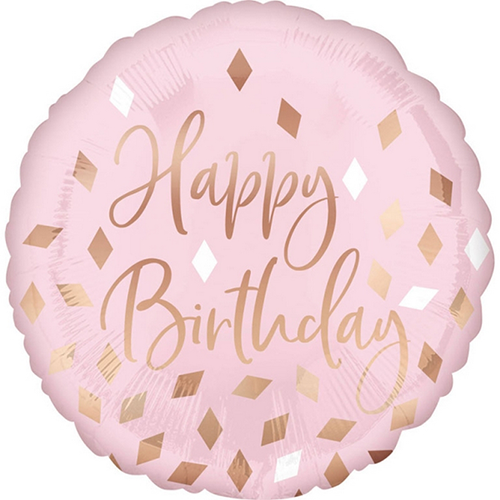 1 Alu 17" Happy Birthday Blush - Amscan