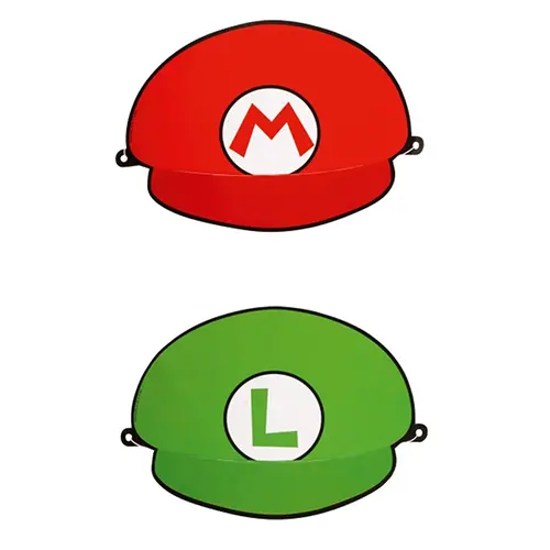 Lot De 8 Chapeaux Papiers Super Mario 