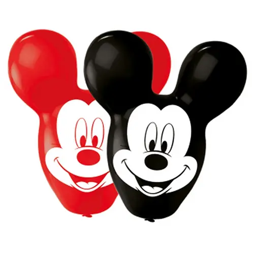 Poche De 4 Ballons Latex 22" Forme Oreille De Mickey - Licence