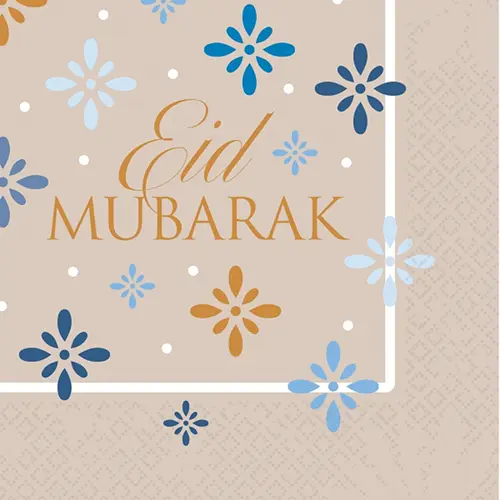 Lot De 16 Serviettes 33X33Cm Eid Ramadan - Amscan