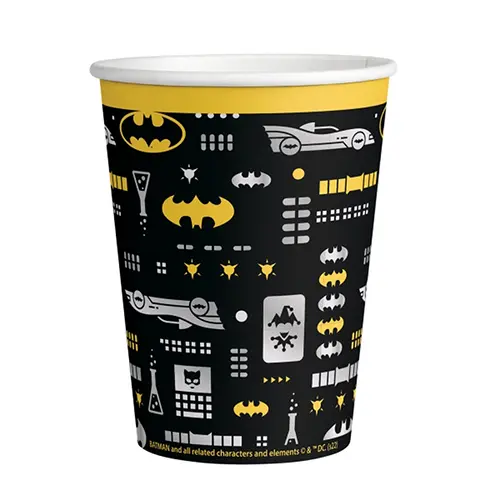 LOT DE 8 VERRES 250 ml BATMAN (FR)