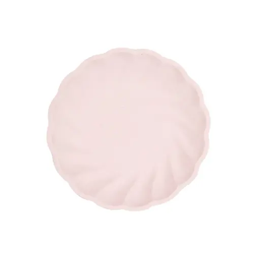 6 Assiettes Rondes Décor Rose 18.8cm (FR)