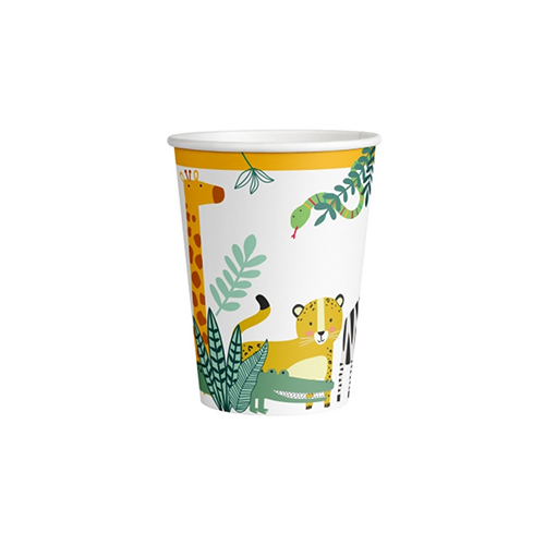 LOT DE 8 VERRES 250 ml JUNGLE (FR)