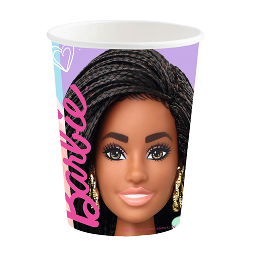 LOT DE 8 VERRES 250 ml BARBIE (FR)