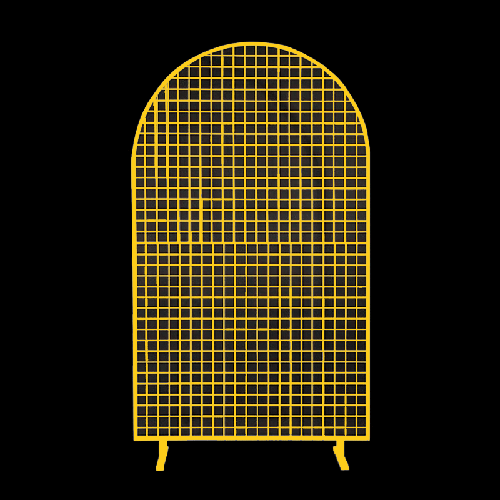 SQUARE MESH FRAME WITH ROUND TOP GOLD H150 (FR)