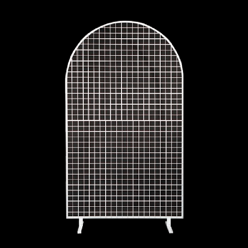 SQUARE MESH FRAME WITH ROUND TOP WHITE H150 (FR)