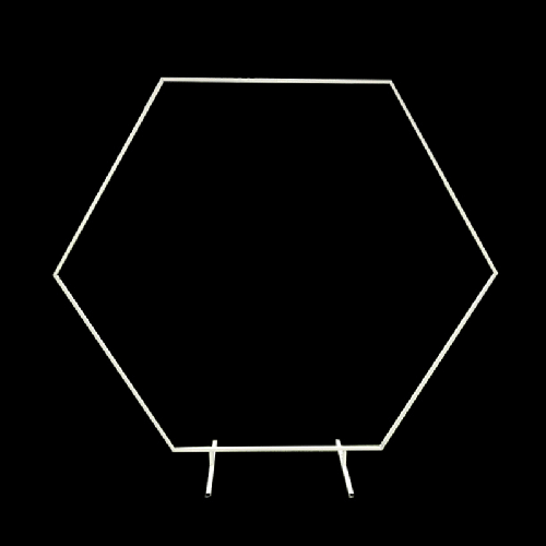 Arche Hexagonale Blanc En Métal – Borosino