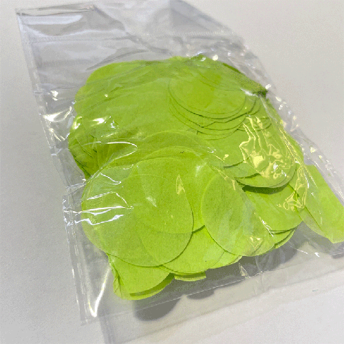 CONFETTI PAPIER 2.5CM GREEN SACHET 14GR (FR)