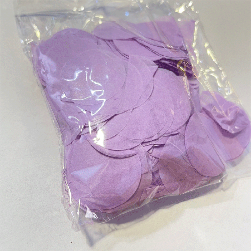 CONFETTI PAPIER 2.5CM LAVANDER SACHET 14GR (FR)