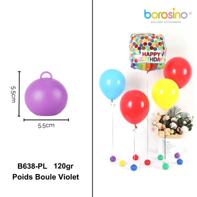 Poids boule VIOLET 120gr - Borosino