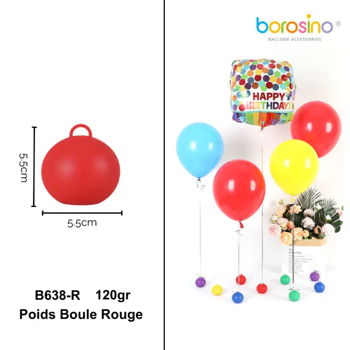 Poids boule ROUGE 120gr - Borosino